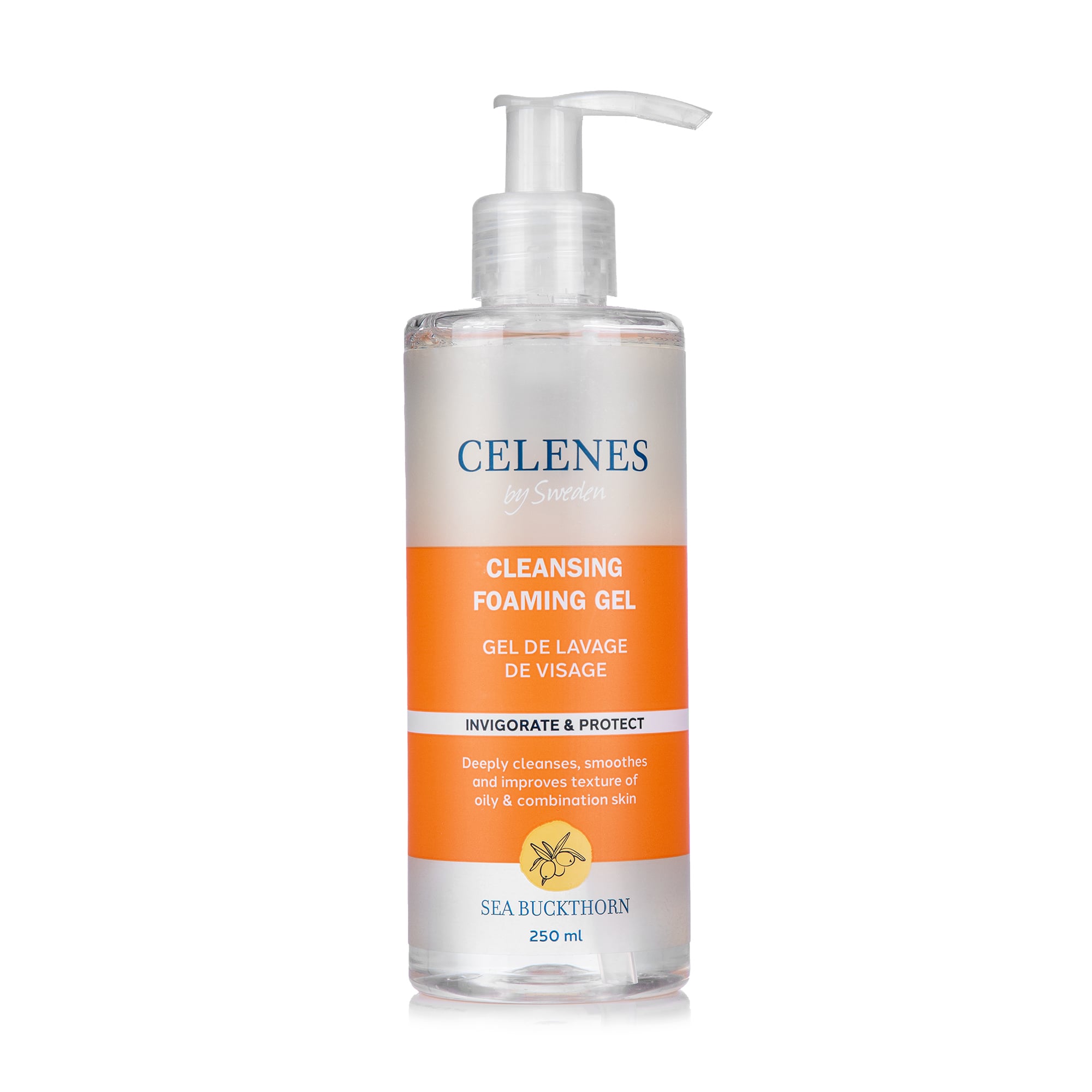 Гель-пінка для вмивання Celenes Sea Buckthorn з обліпихою, для жирної та комбінованої шкіри, 250 мл